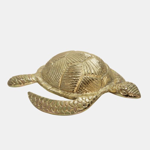 Gold Turtle Sculpture